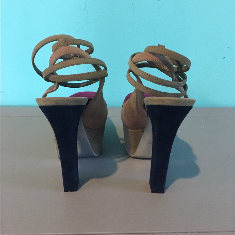 YSL Paris”Obsession” Colorblock Platform Pump - Picture 5 of 8